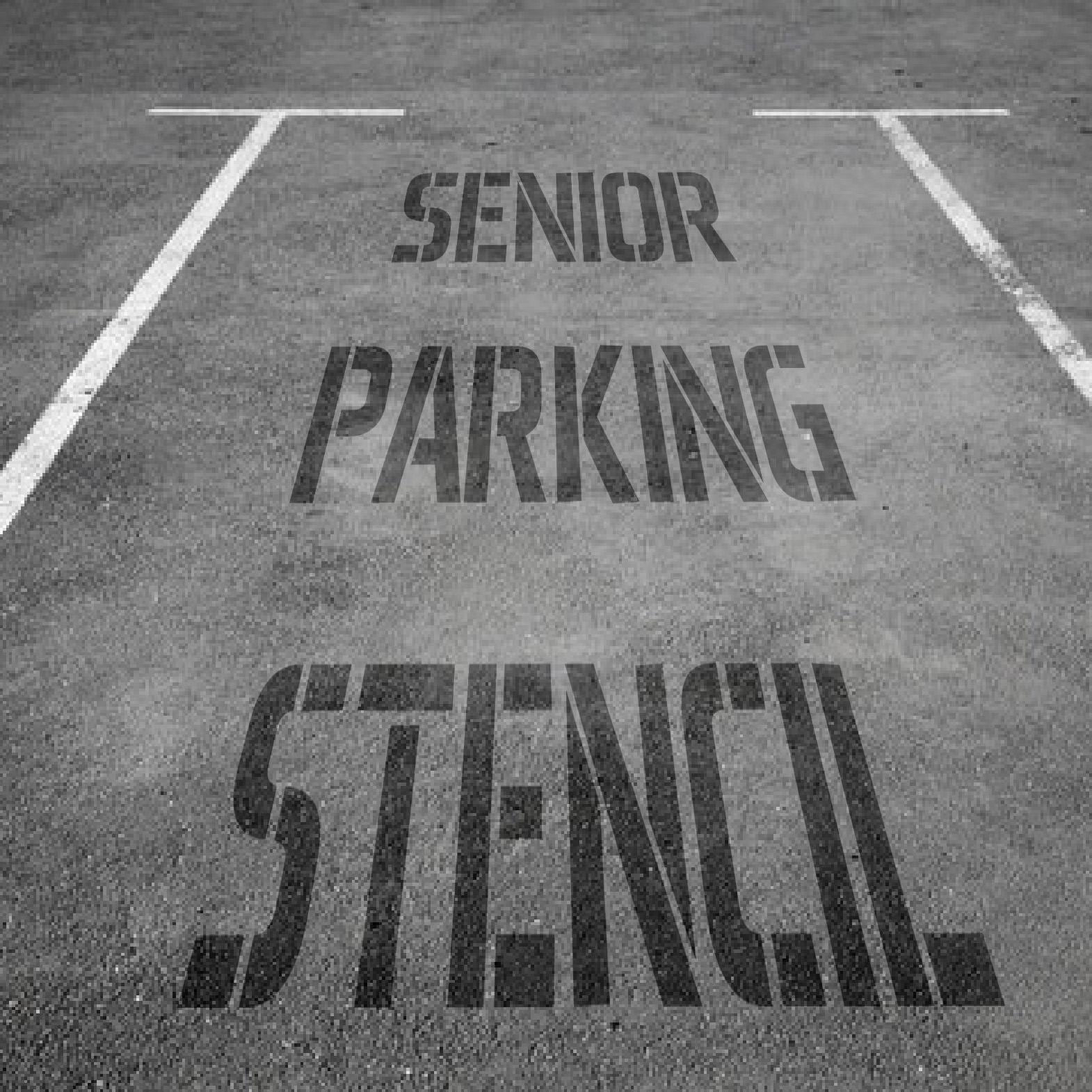 Parking Spot Stencil - Etsy throughout Senior Parking Spot Stencils Printable