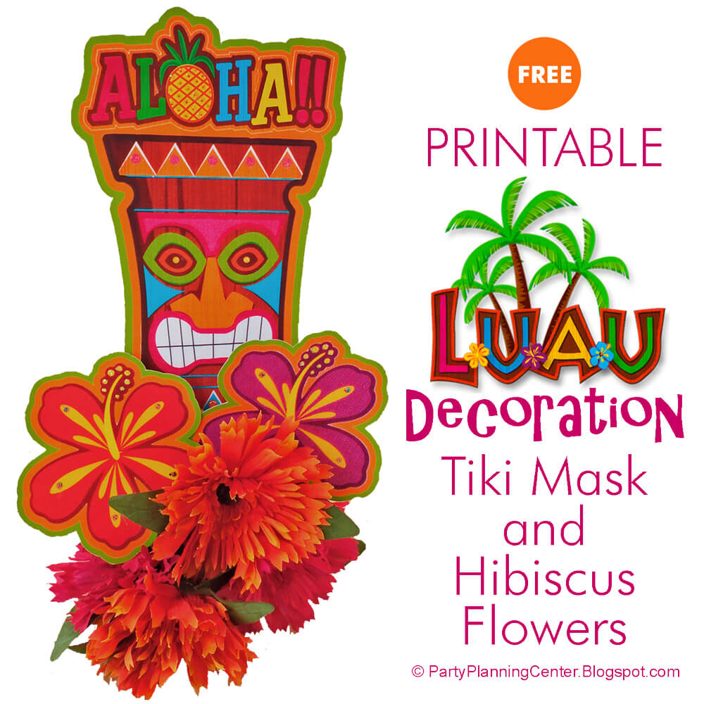 Party Planning: Free Printable Hawaiian Luau Decorations within Free Hawaiian Printables