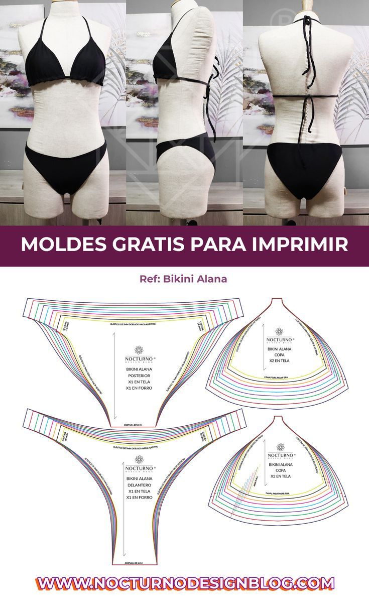 Patrón Gratis De Bikini Para Descargar En Pdf pertaining to G String Pattern Free Printable