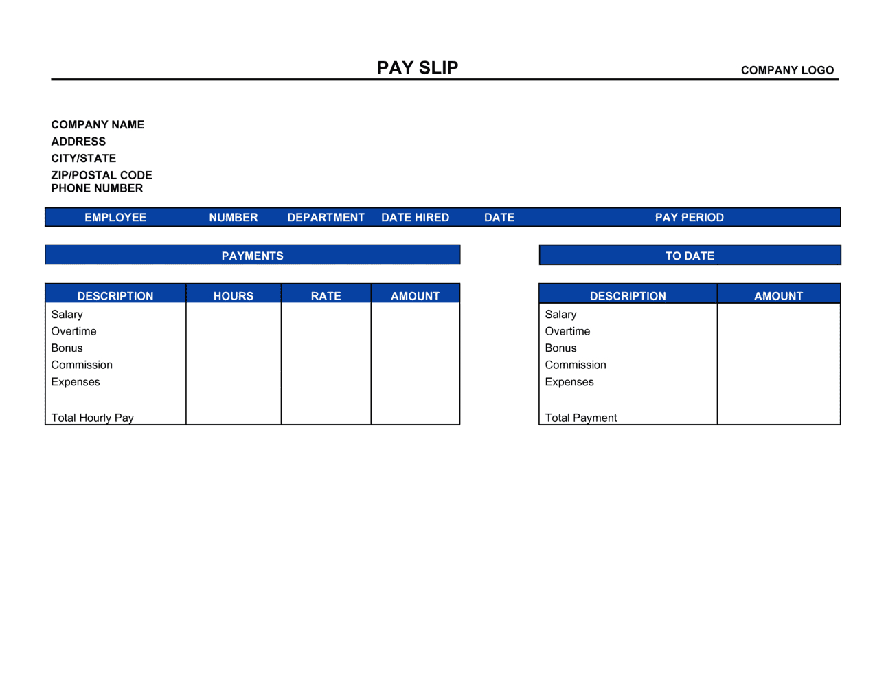 Payslip Template [Free Download] Word &amp;amp; Pdf within Free Payslip Template UK