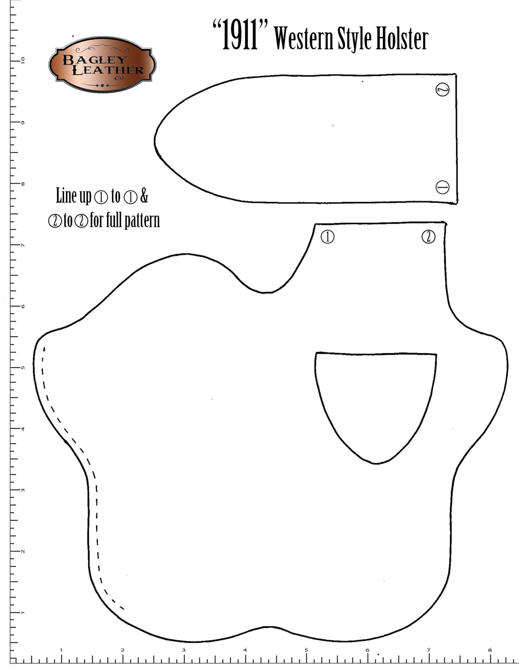 Pdf Nähanleitung Für Einen 1911 Western Style Holster - Etsy.de for Pdf Printable Leather Holster Patterns