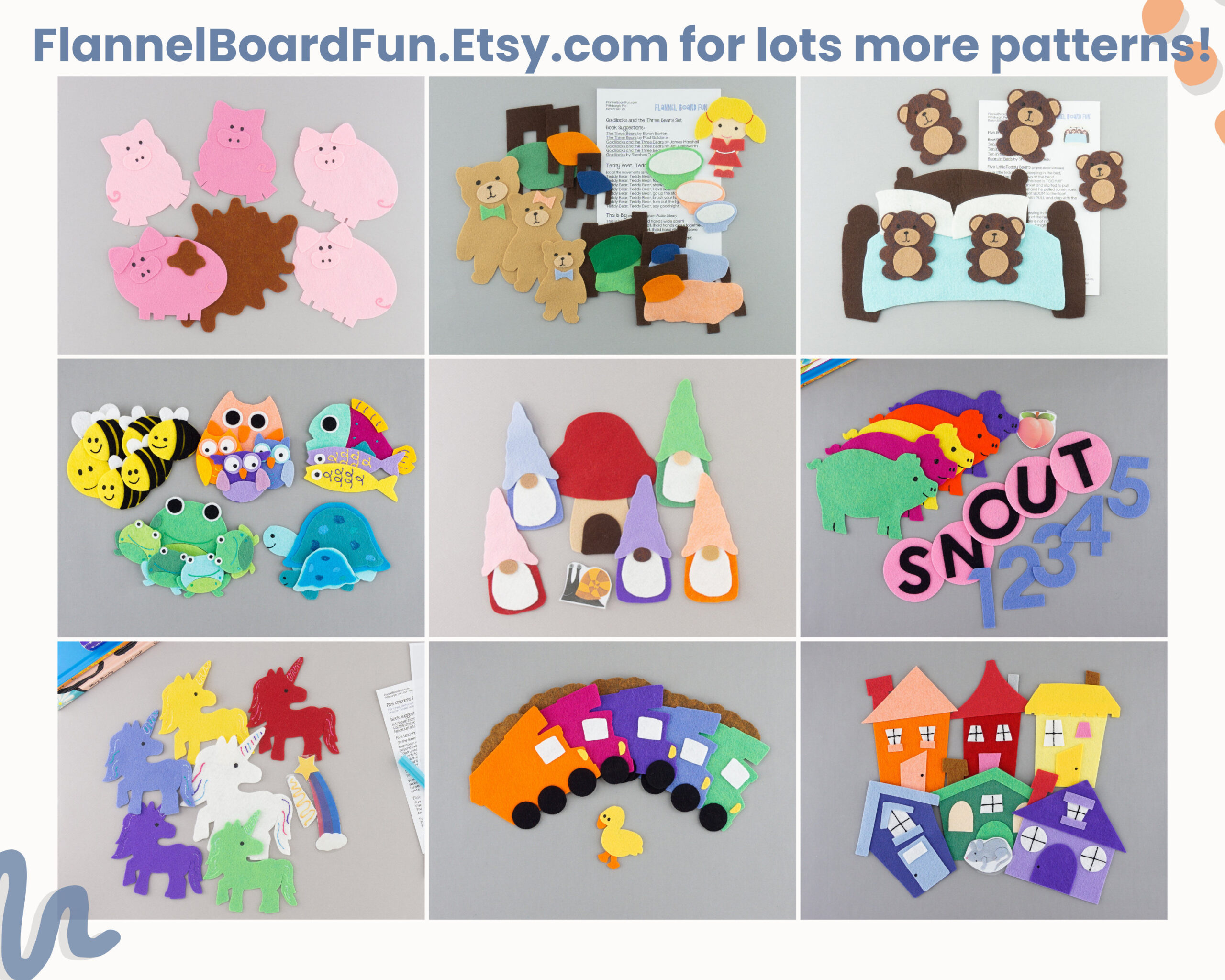 Pdf Pattern For Ocean Felt Board Story &amp;amp; Flannel Board Circle Time pertaining to Free Printable Flannel Board Story Patterns