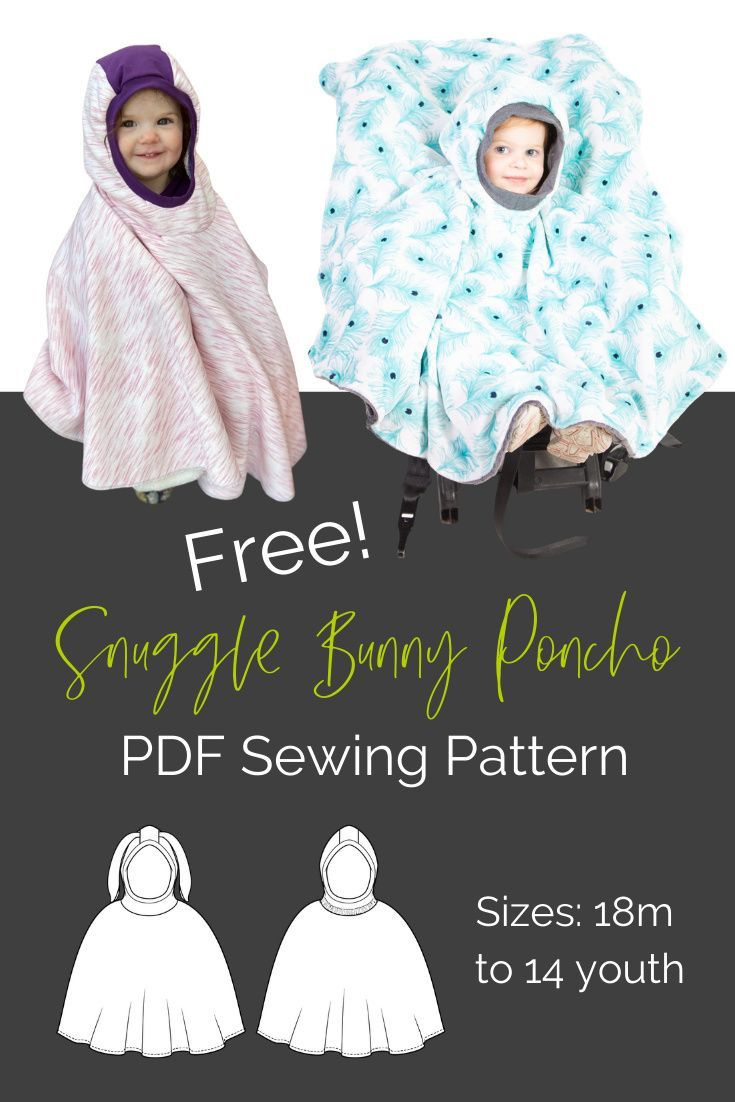 Pdf Sewing Pattern For Car Seat Poncho, Free With Email Subscription for Free Printable Car Seat Poncho Pattern