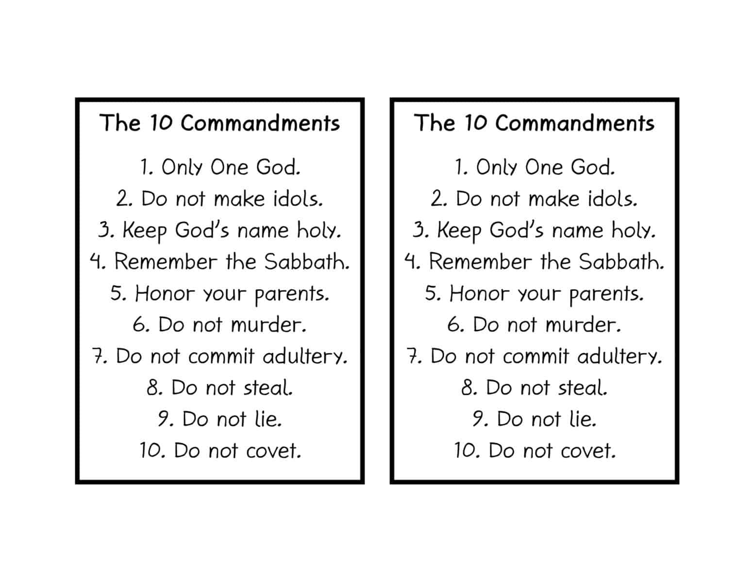 Pdf-Torn-Paper-10-Commandments-1 - Christian Preschool Printables in Ten Commandments Printable Free
