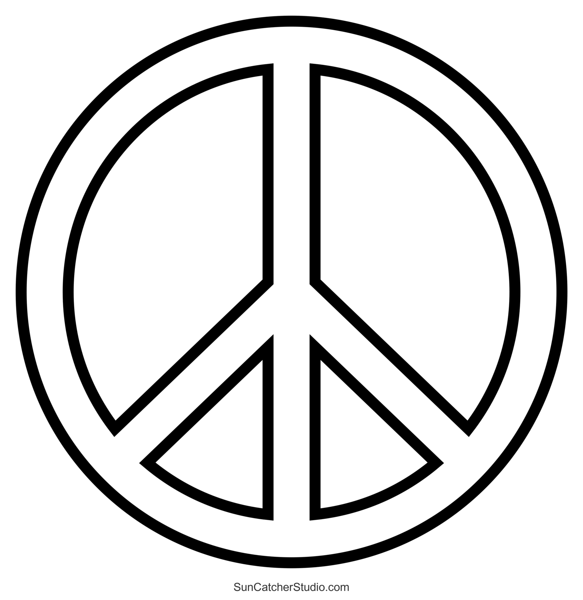 Peace Sign (Love And Peace Symbol Clipart &amp;amp; Templates) – Free within Peace Sign Templates For Free