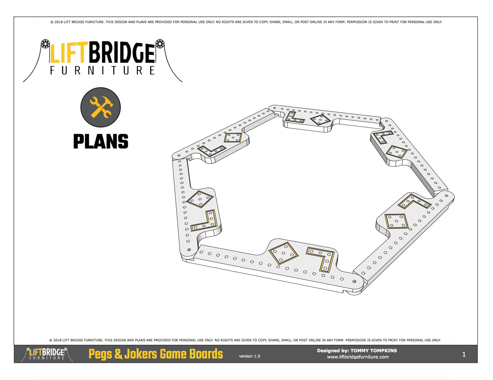 Pegs And Jokers Plans Are Now Available! - Lift Bridge Furniture in Free Printable Pegs and Jokers Pattern