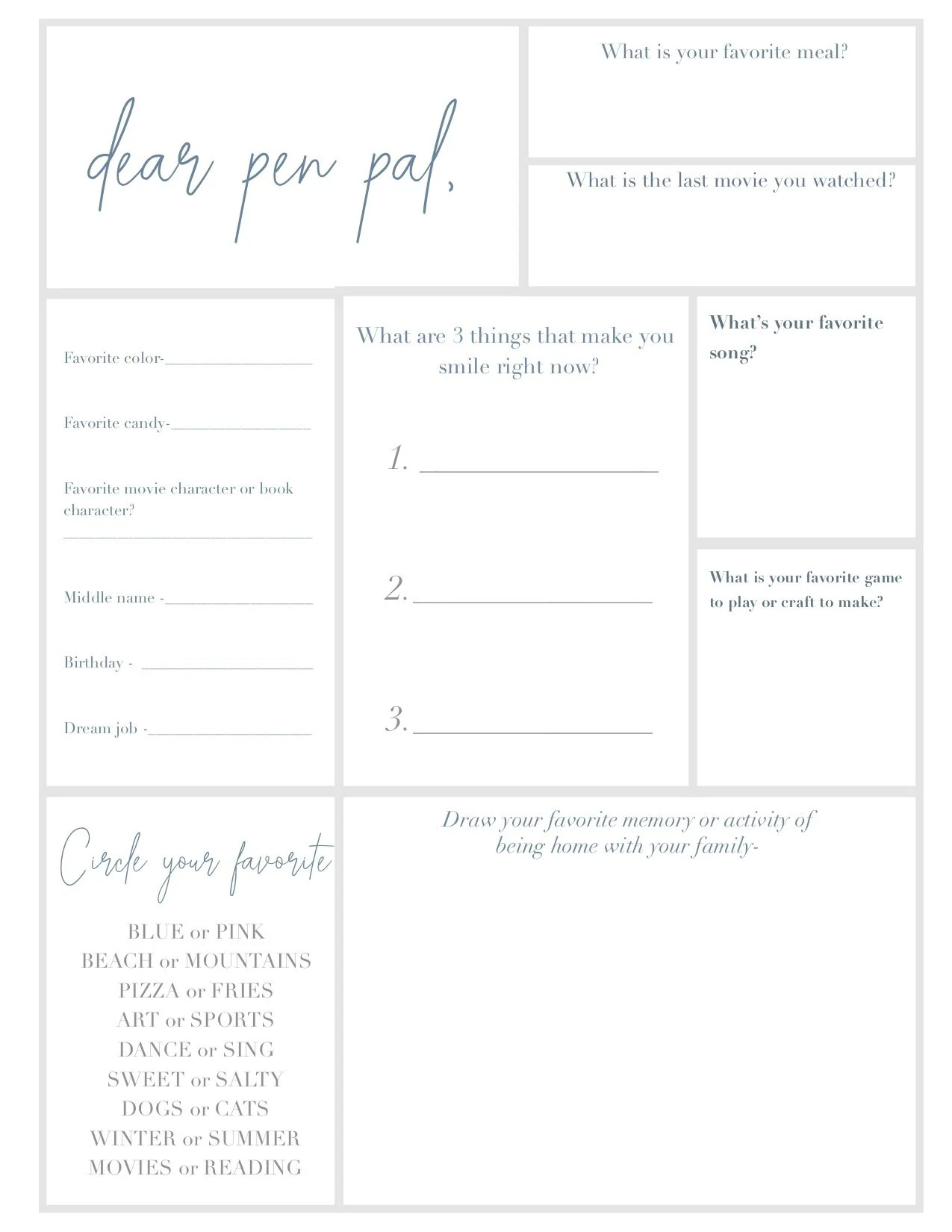Pen Pal Hot Sale Address List for Free Pen Pal Printables