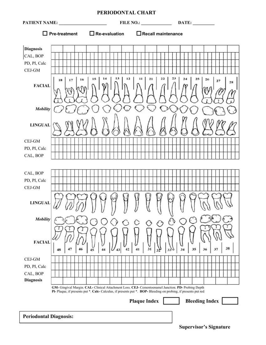 Perio Chart Form ≡ Fill Out Printable Pdf Forms Online in Free Printable Blank Perio Chart