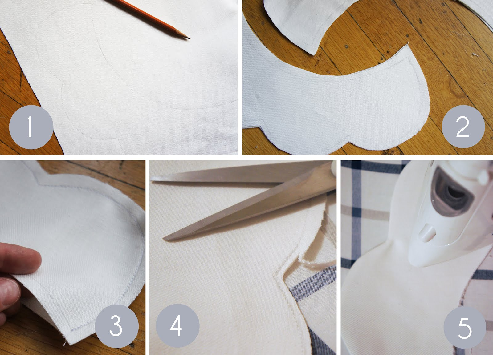 Permanently Disco: Diy: Scalloped Peter Pan Collar On A Button-Up in Peter Pan Collar Printable Pattern