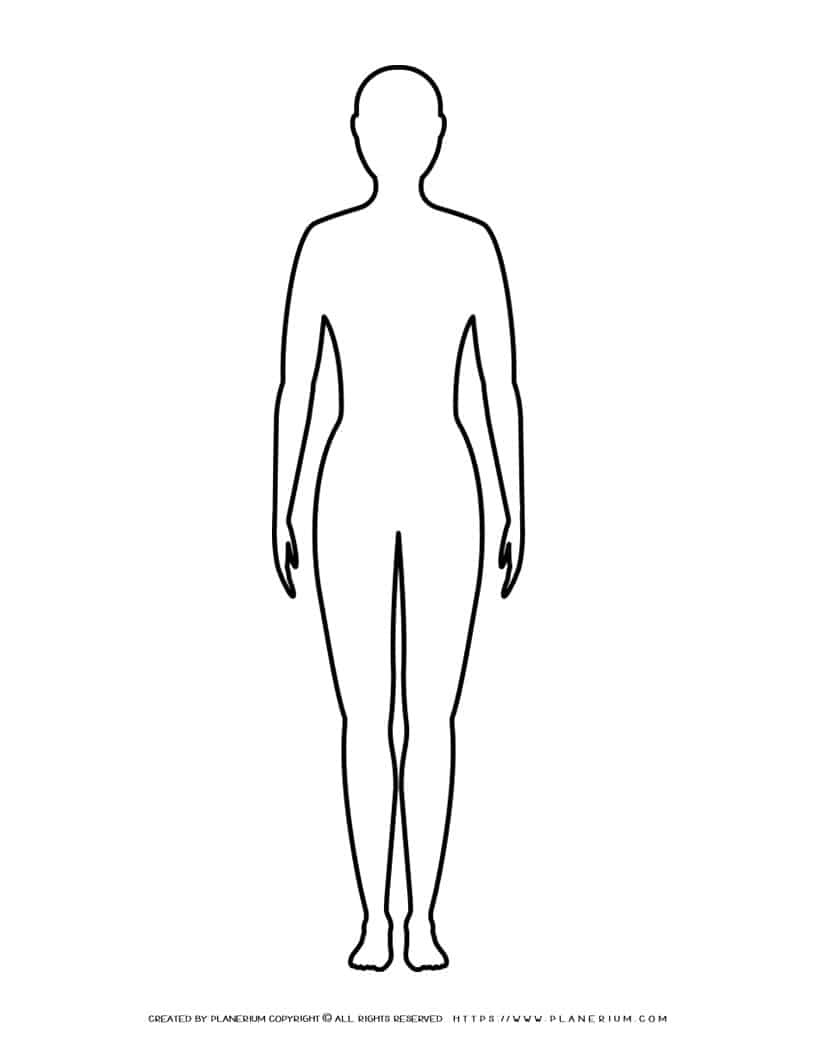 Person Outline Templates Free Printable inside Free Printable Female Body Outline