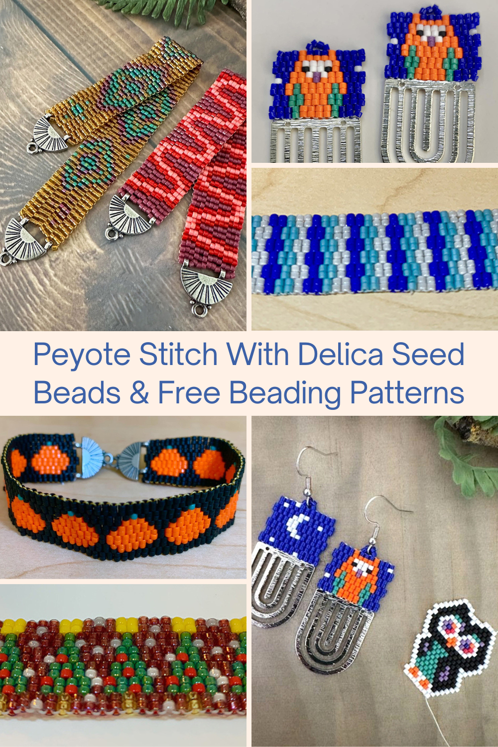 Peyote Stitch With Delica Seed Beads &amp;amp; Free Beading Patterns for Free Printable Patterns For Peyote Stitch Beading