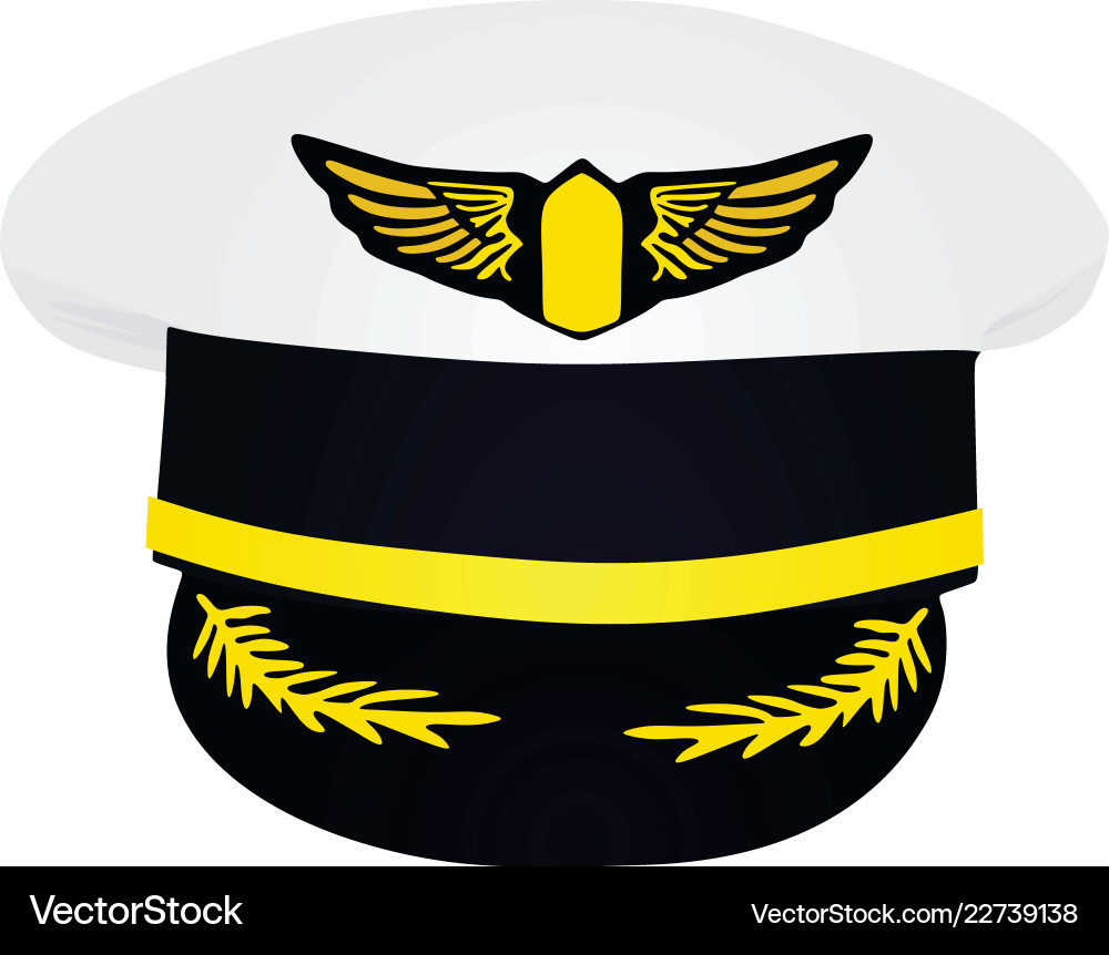 Pilot&amp;#039;S Cap - Aviation Emblem Royalty Free Vector Image intended for Free Pilot Hat Printable
