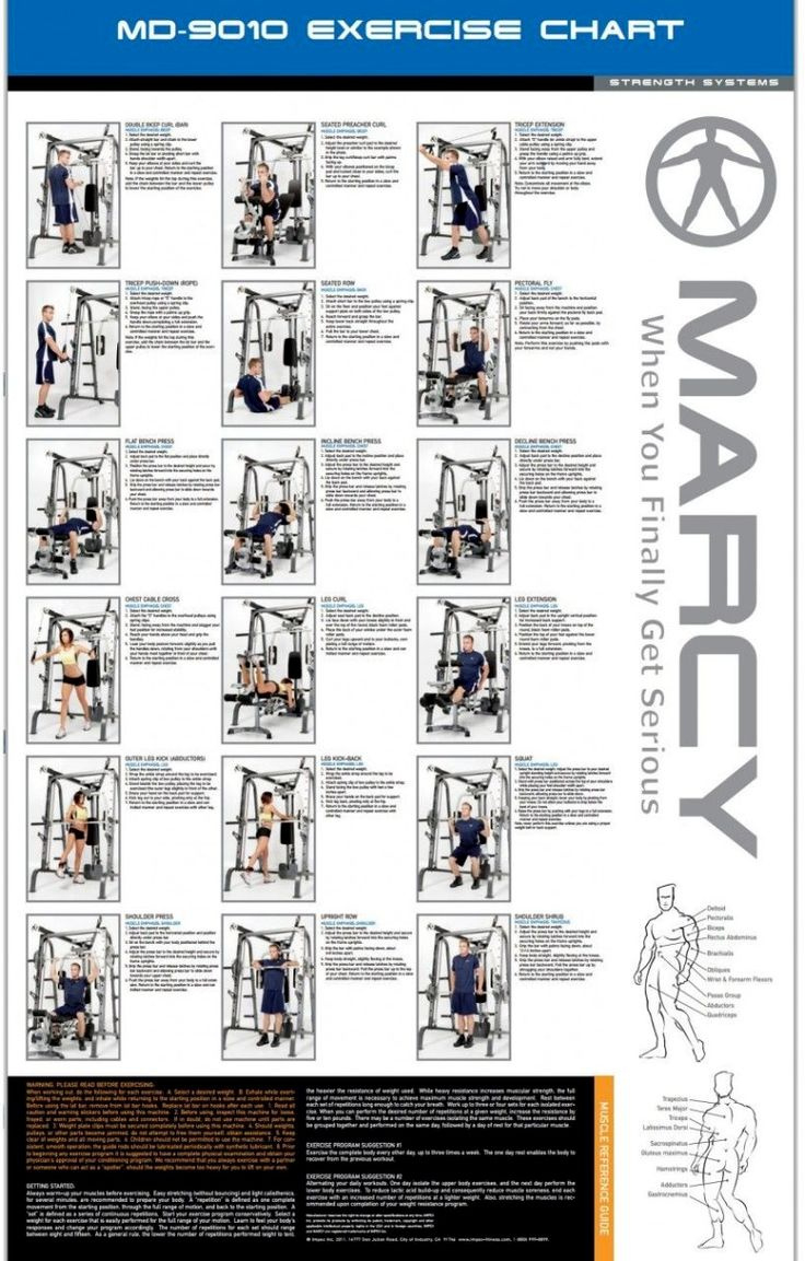 Pincassidy Daniels On Great Workouts!! | Marcy Home Gym, Smith intended for Printable Bowflex Workout Chart Free Download