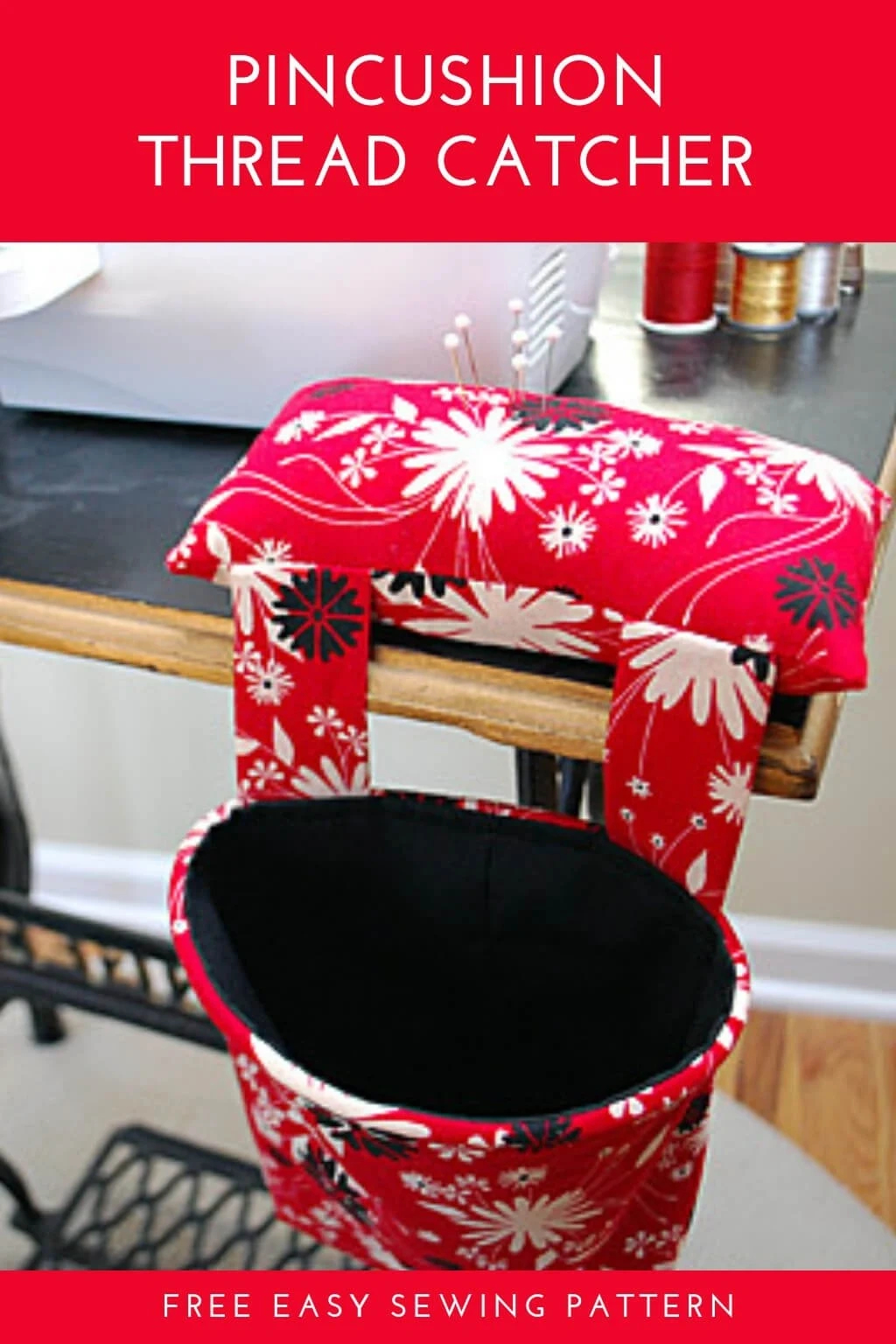 Pincushion Thread Catcher Pattern And Tutorial - Merriment Design with regard to Free Printable Thread Catcher Pattern