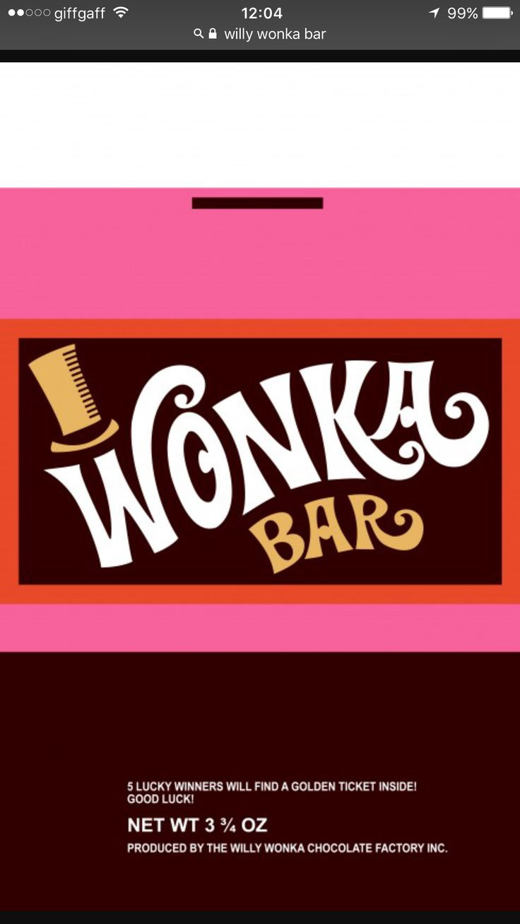 Pinpip Davies On School | Wonka Chocolate, Chocolate Bar pertaining to Printable Wonka Bar Wrapper Free
