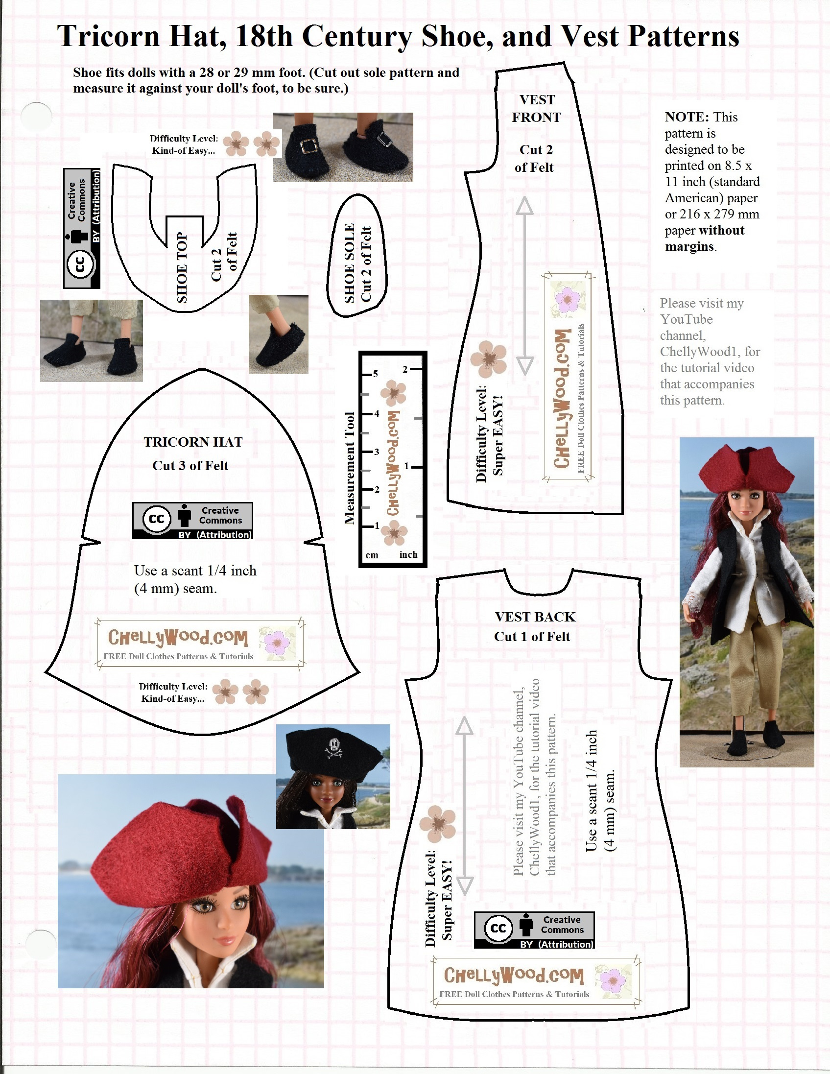 Pirate Hat Template #Pattern Is Free W/Tutorial @ Chellywood throughout Printable Tricorn Hat Pattern