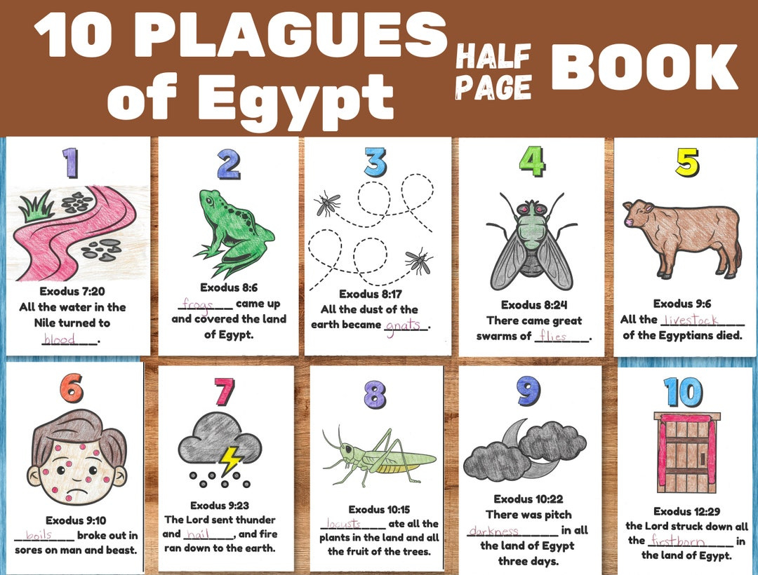 Plagues Of Egypt Printable Craft, Sunday School Lesson Activity intended for Free Printable 10 Plagues of Egypt