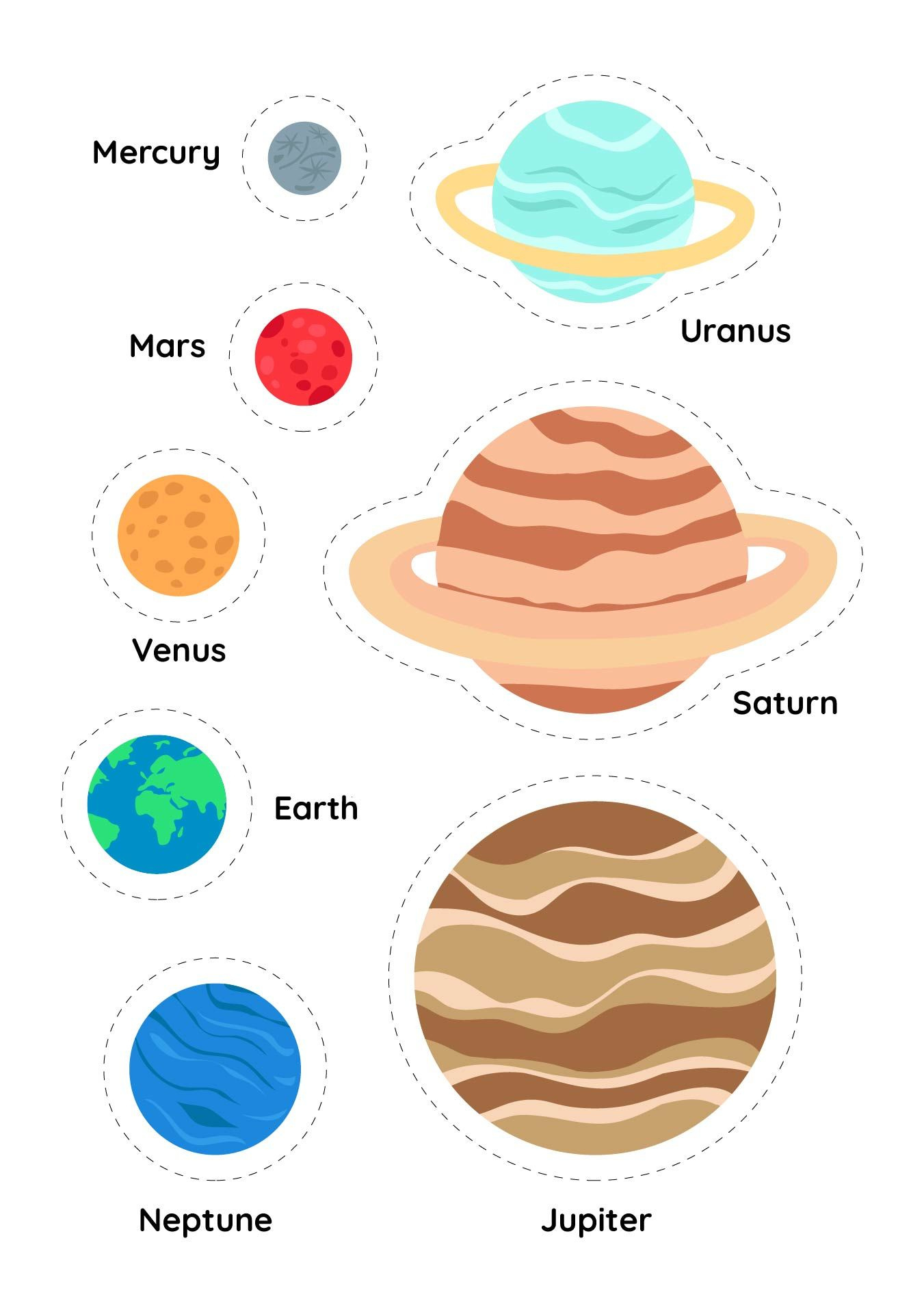 Planet Cut Outs - 10 Free Pdf Printables | Printablee in Free Printable Planets To Cut Out