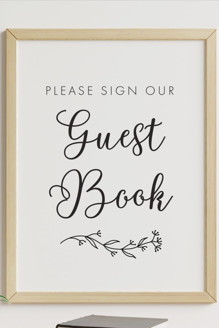 Please Sign Our Guestbook Free Printable Sign within Free Guest Book Printable