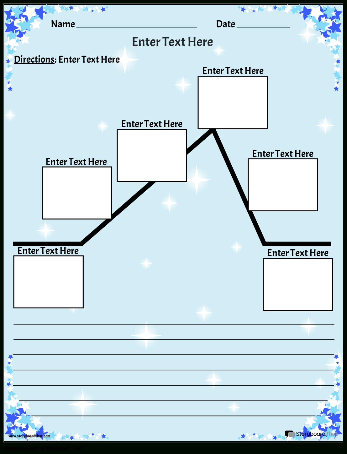 Plot Diagram Worksheets: Customize With Storyboard That in Free Plot Diagram Graphic Organizer Template