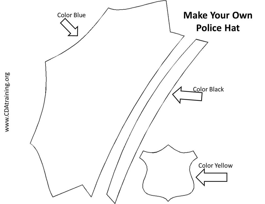 Police Hat Template Free Printable regarding Free Police Hat Printable