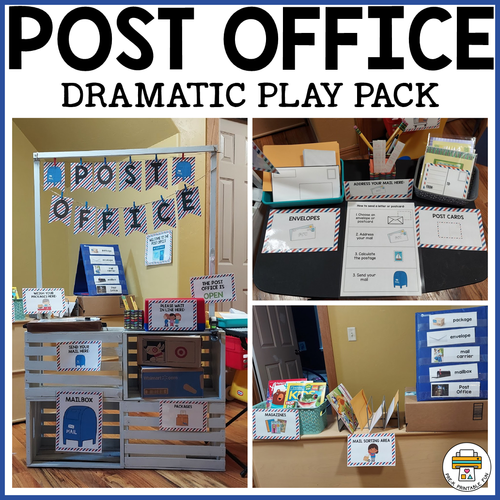 Post Office Dramatic Play Pack - Pre-K Printable Fun throughout The Mailbox Companion Free Printables