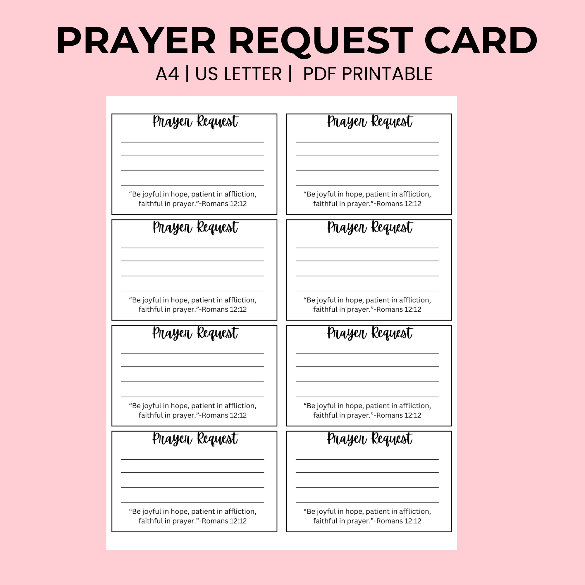 Prayer Request Card Printable for Free Prayer Request Card Templates