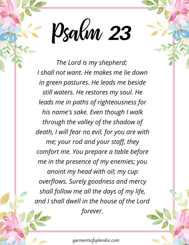 Praying Psalm 23 For Direction (With Free Printables) - in The Lord Is My Shepherd Free Printable