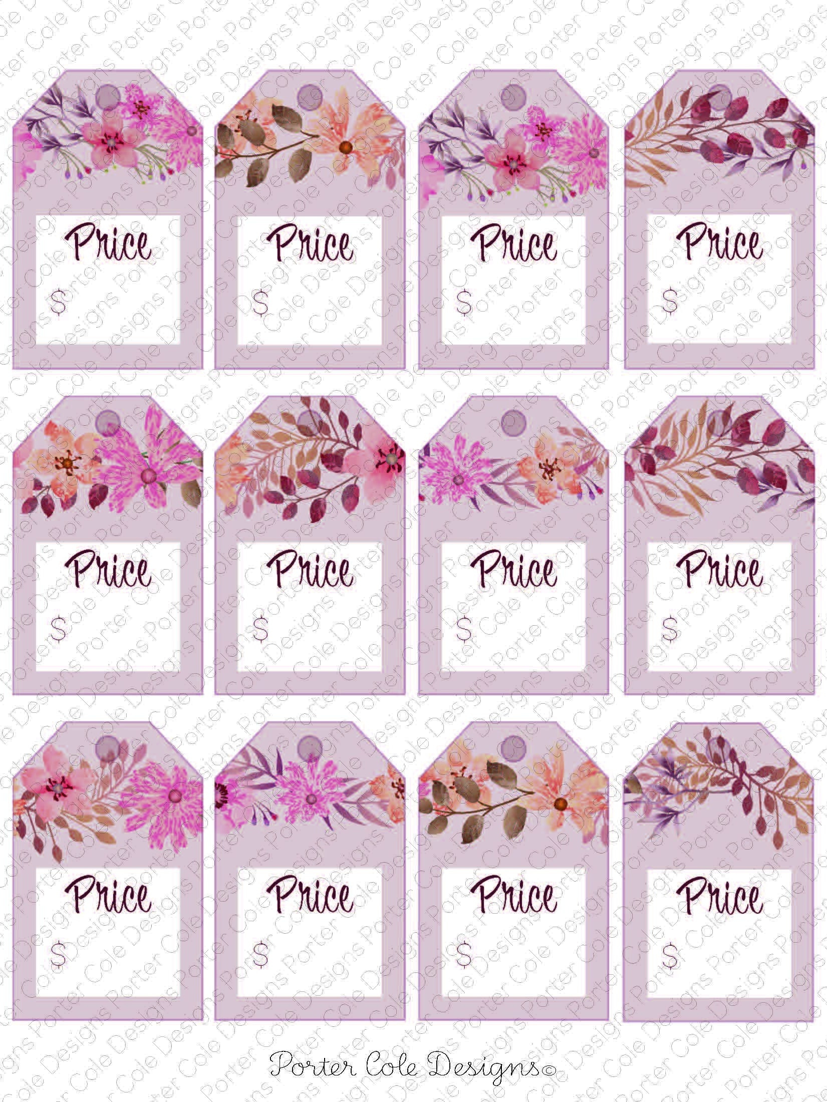 Preisschilder Fillable Printable- Digital File - Etsy.de throughout Free Printable Price Tags