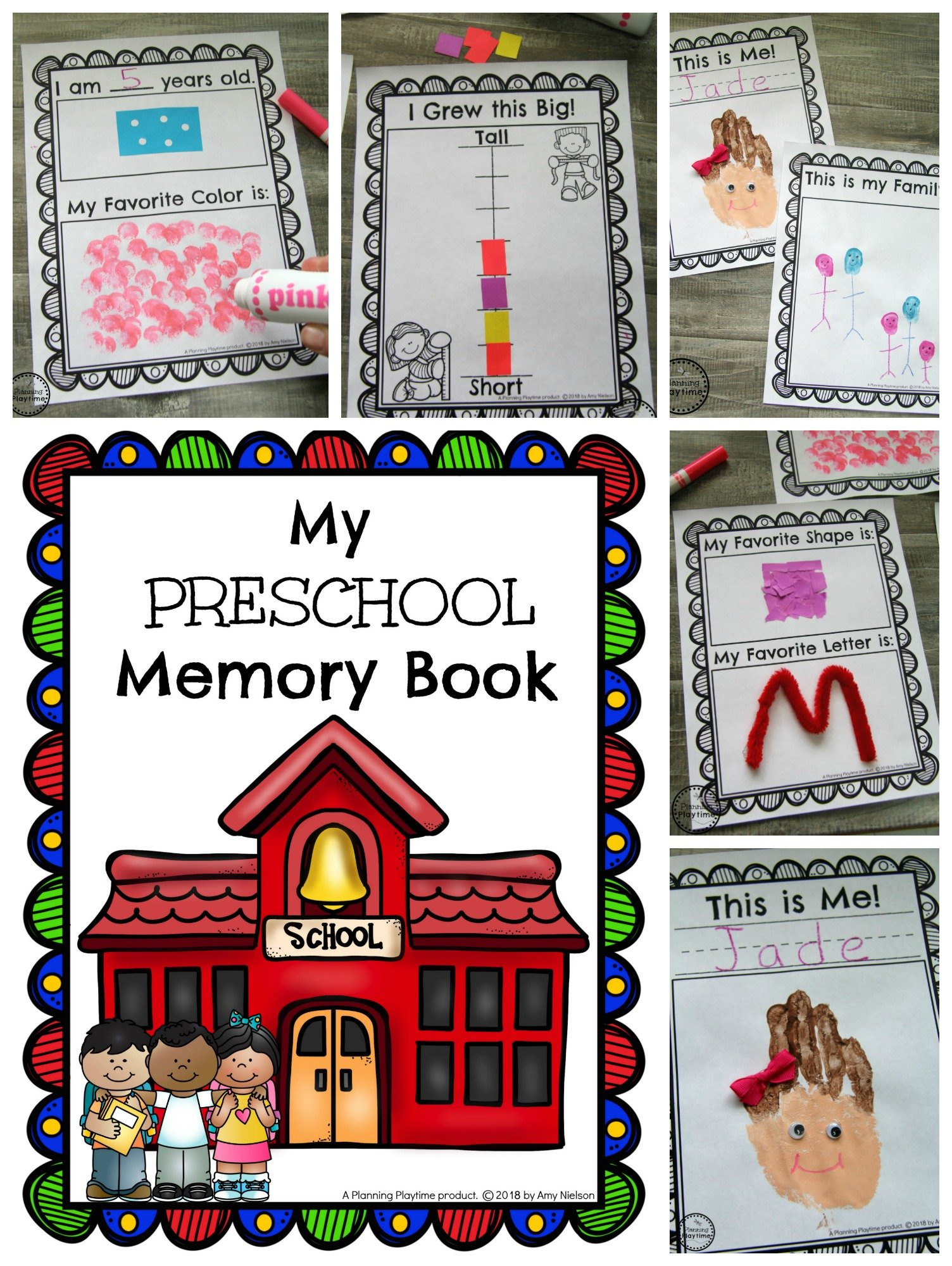 Preschool Memory Book - Planning Playtime throughout Free Kindergarten Memory Book Printables
