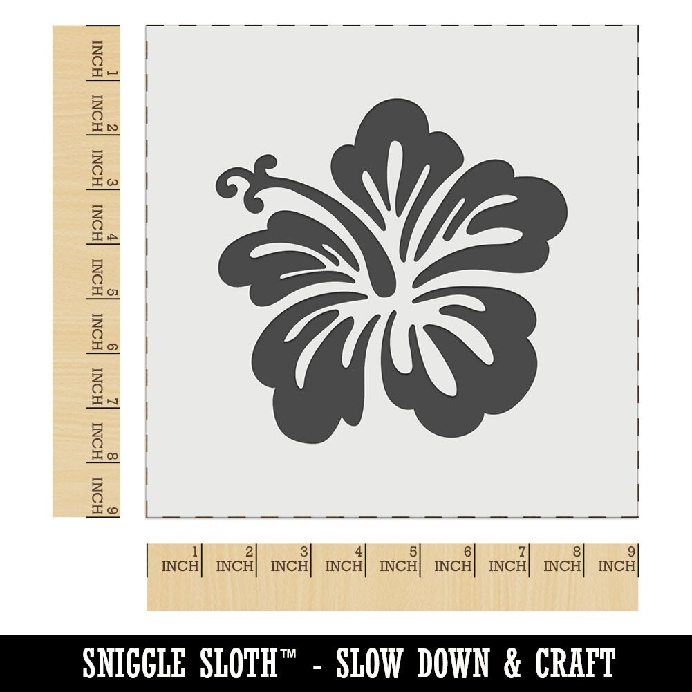 Pretty Hibiscus Flower Tropical Wall Cookie Diy Craft Reusable Stencil intended for Printable Hawaiian Flower Stencils