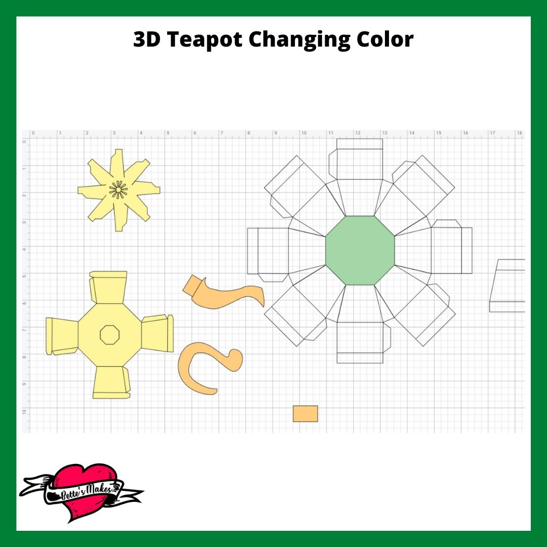 Pretty Paper Teapot Template And Tutorial | Bettes Makes throughout 3D Teacup Template Free