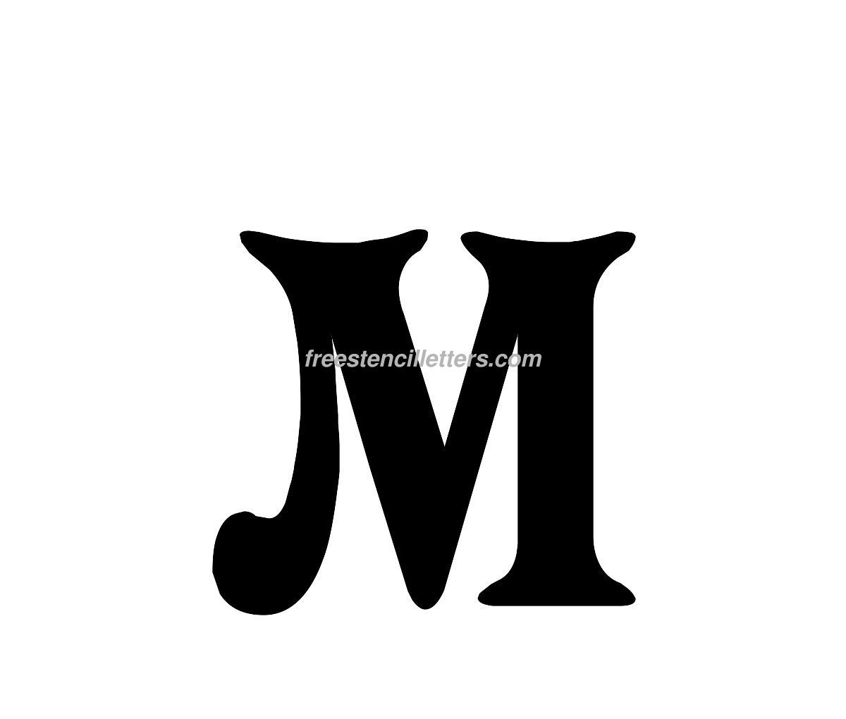 Print M Letter Stencil - Free Stencil Letters throughout Free Printable Black Letter Stencils