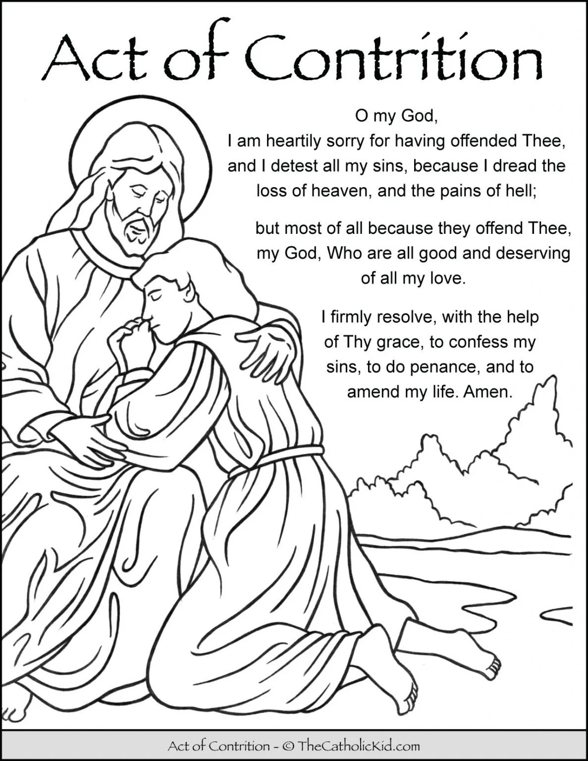 Printable Act Of Contrition Prayer - Printable Party Favors in Free Printable Act Of Contrition