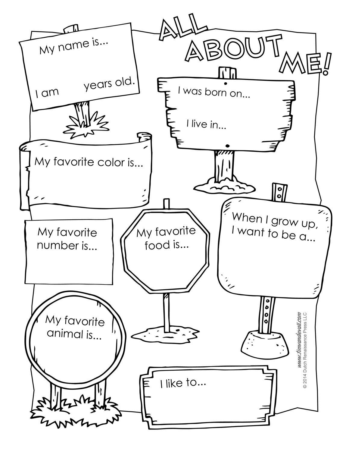 Printable All About Me Poster &amp;amp; All About Me Template Pdf regarding Free Printable All About Me Poster