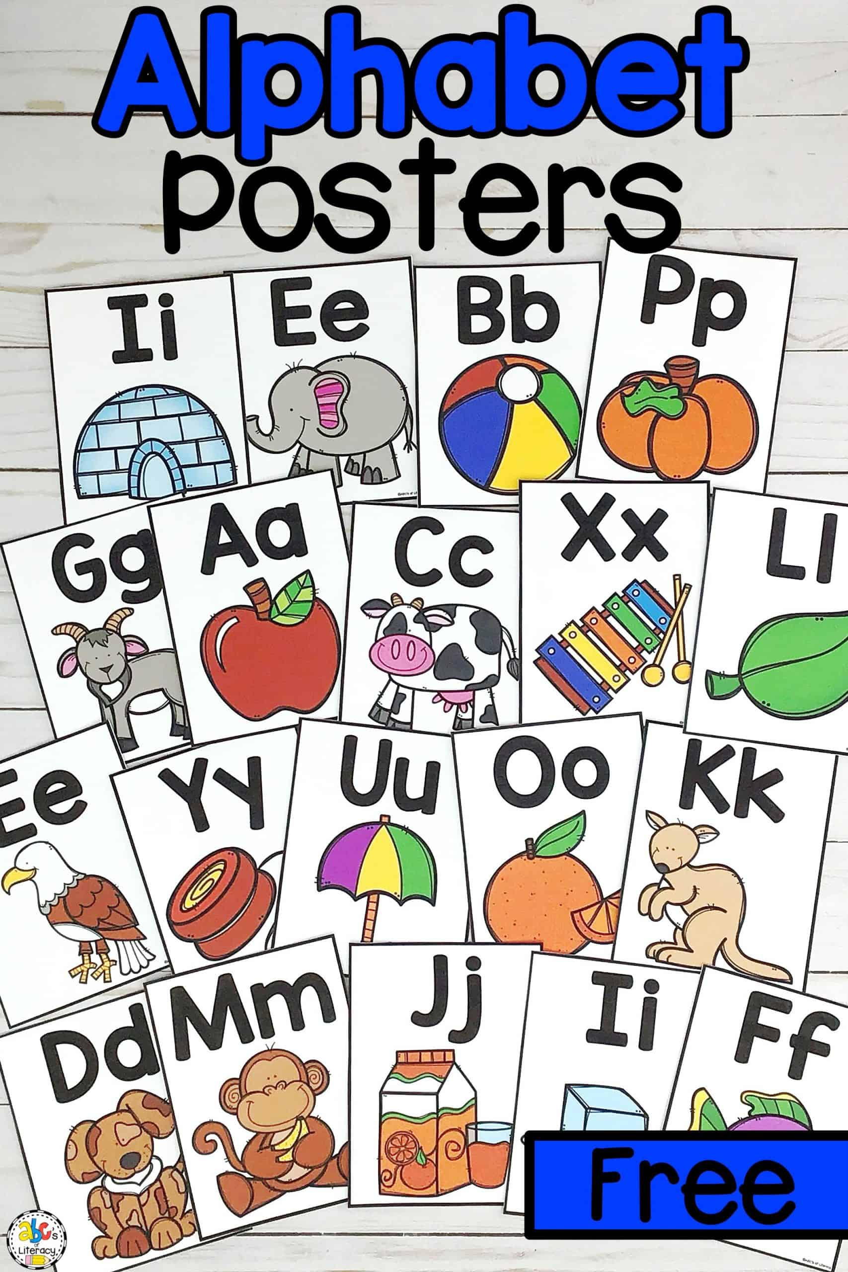 Printable Alphabet Posters - Printable Party Favors for Free Printable Alphabet Letters For Classroom Display