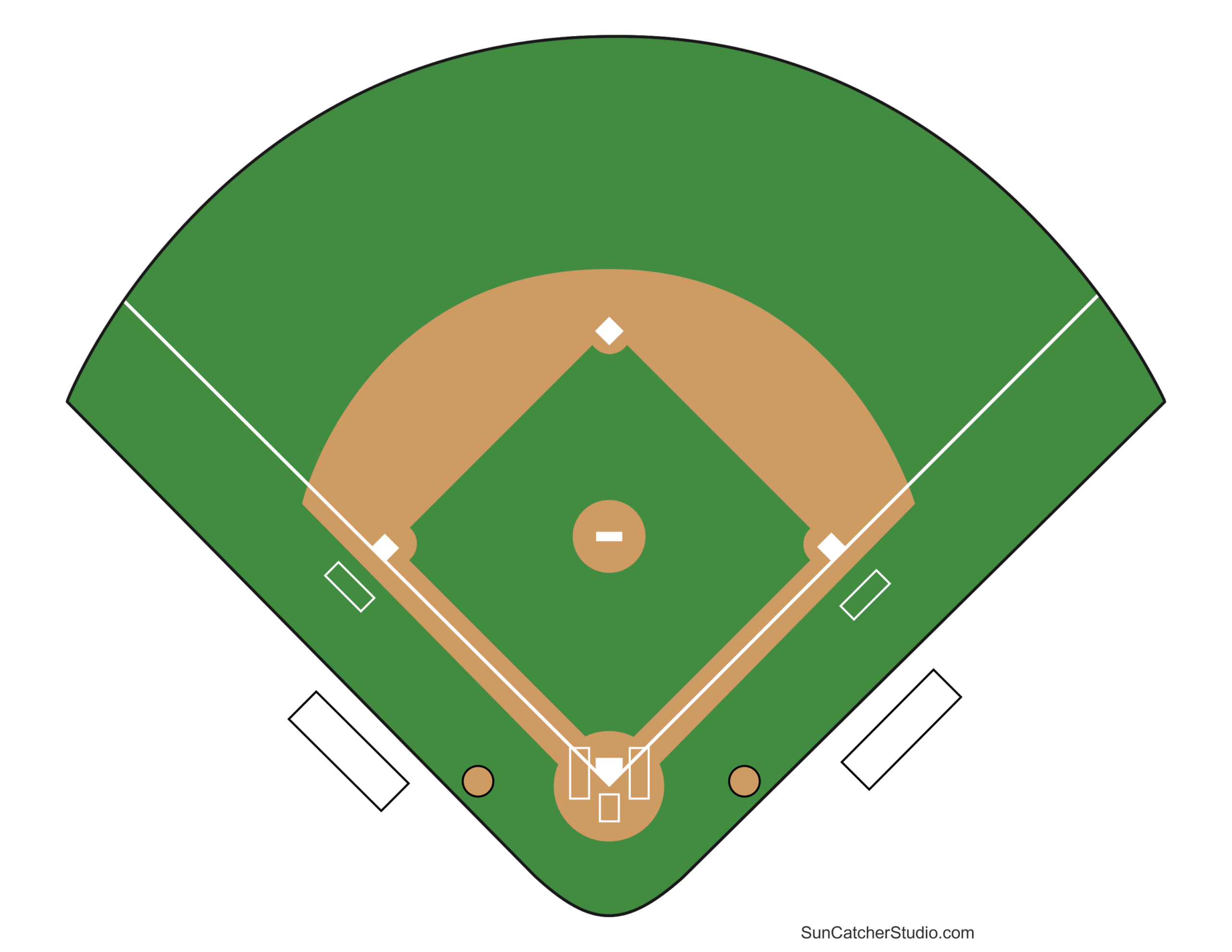 Printable Baseball Field Diagram (Softball Diamond) Templates within Free Printable Baseball Field