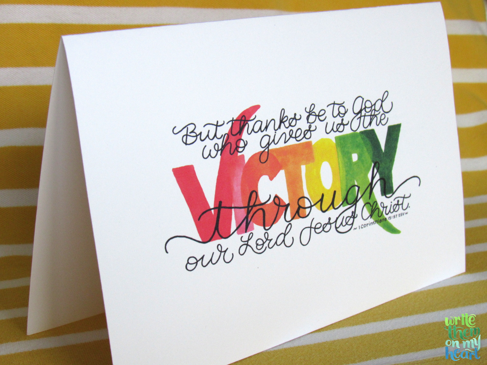 Printable Bible Verse Greeting Cards - Write Them On My Heart with Free Printable Christian Thank You Cards