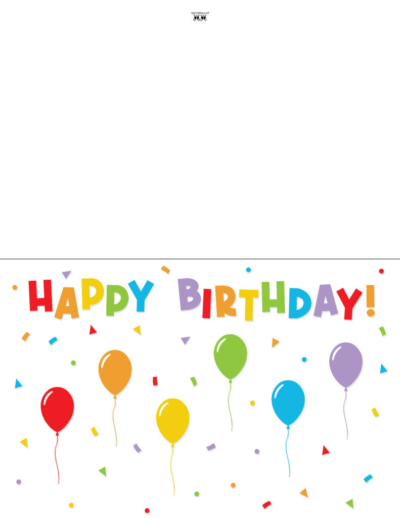 Printable Birthday Cards - 110 Free Birthday Cards | Printabulls in Foldable Free Printable Printable Birthday Card