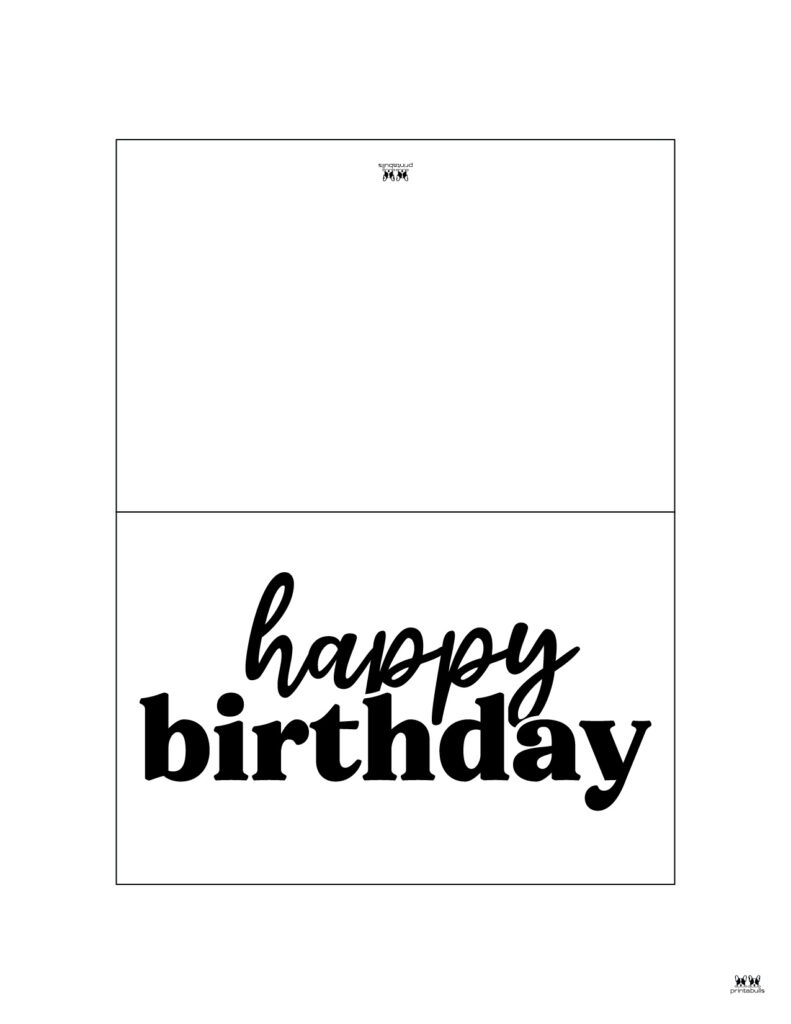 Printable Birthday Cards - 110 Free Birthday Cards | Printabulls regarding Black and White Free Printable Birthday Cards