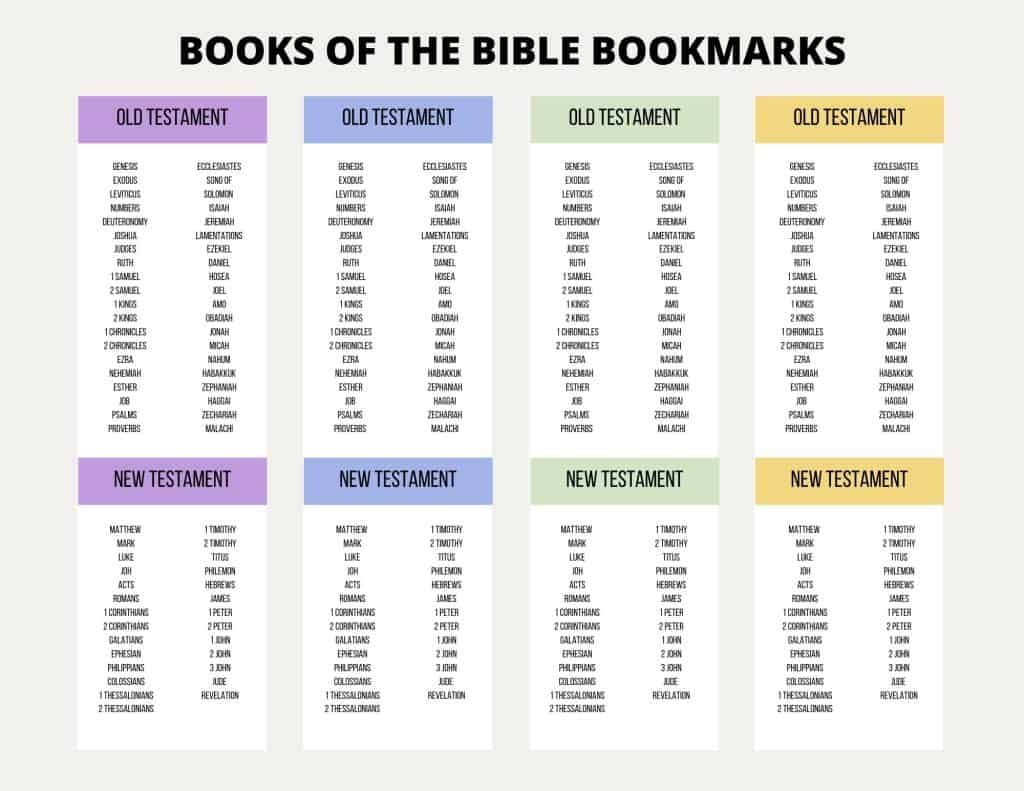 Printable Books Of The Bible Bookmarks - My Printable Faith throughout Free Printable Books Of The Bible Bookmarks Templates