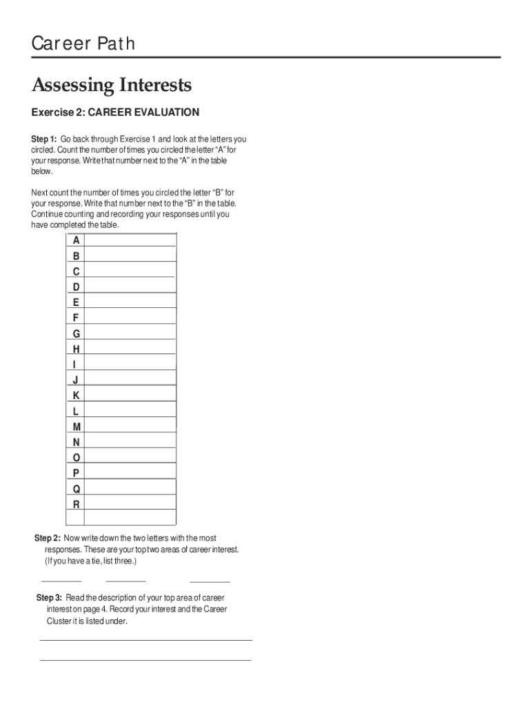 Printable Career Interest Inventory: Fill Out &amp;amp; Sign Online | Dochub regarding Free Printable Career Interest Inventory For Students