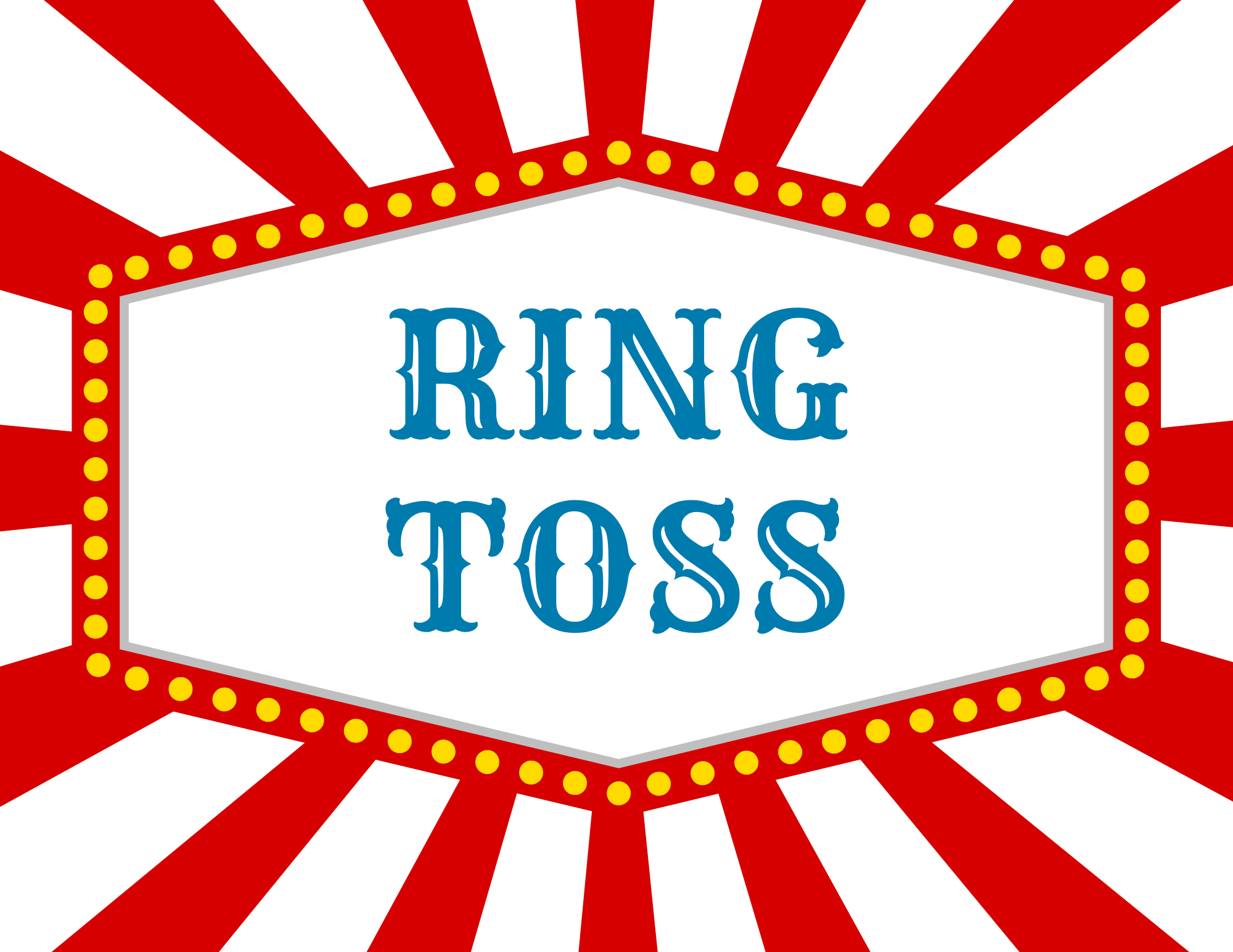 Printable Carnival Signs - Free Festive Signage For Games, Tickets regarding Free Printable Carnival Directional Signs