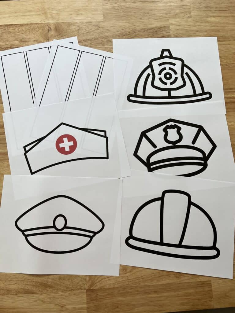 Printable Community Helpers Hats For Kids - Celebrating With Kids throughout Community Helpers Hats Free Printables