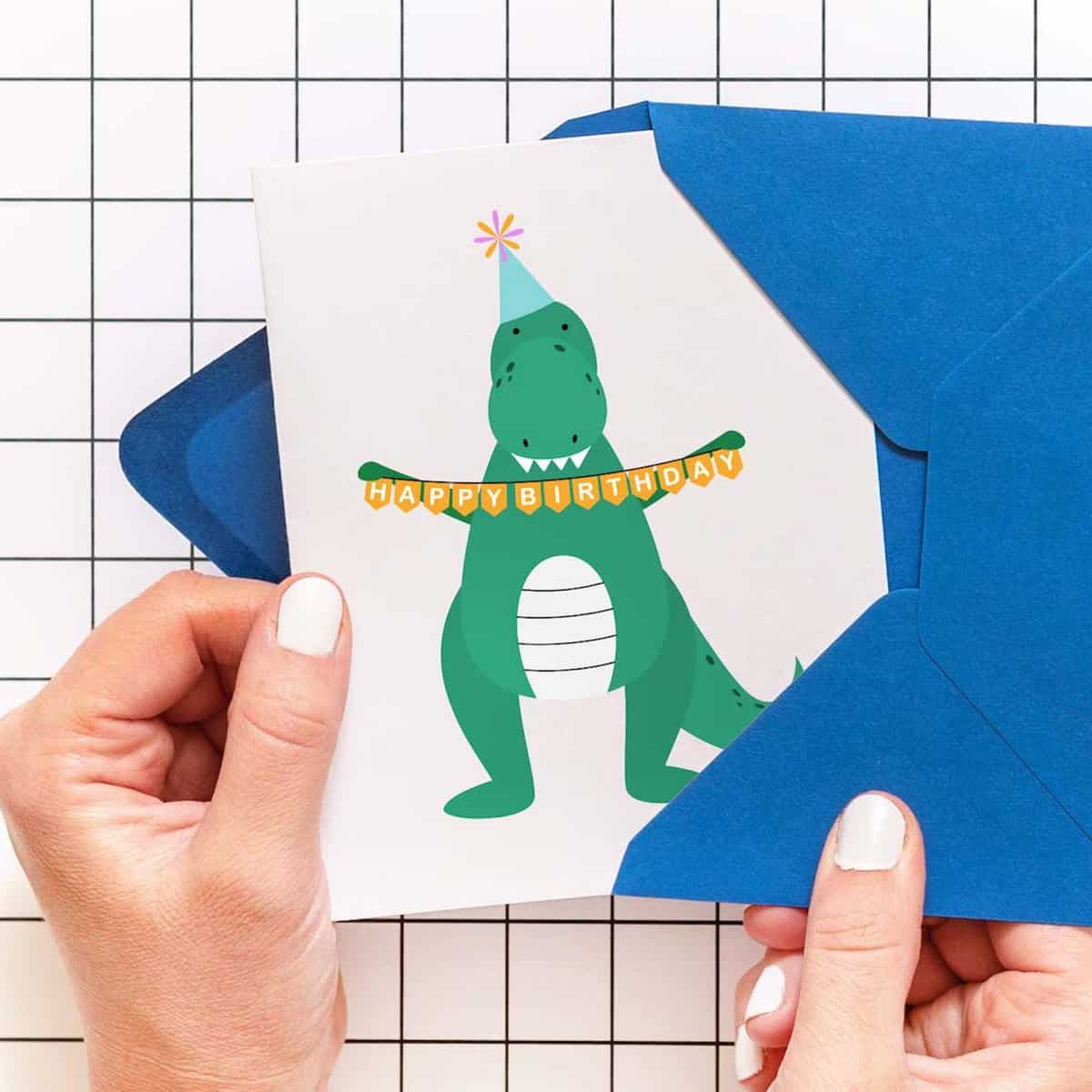 Printable Dinosaur Birthday Card - Design Eat Repeat throughout Dinosaur Birthday Card Printable Free