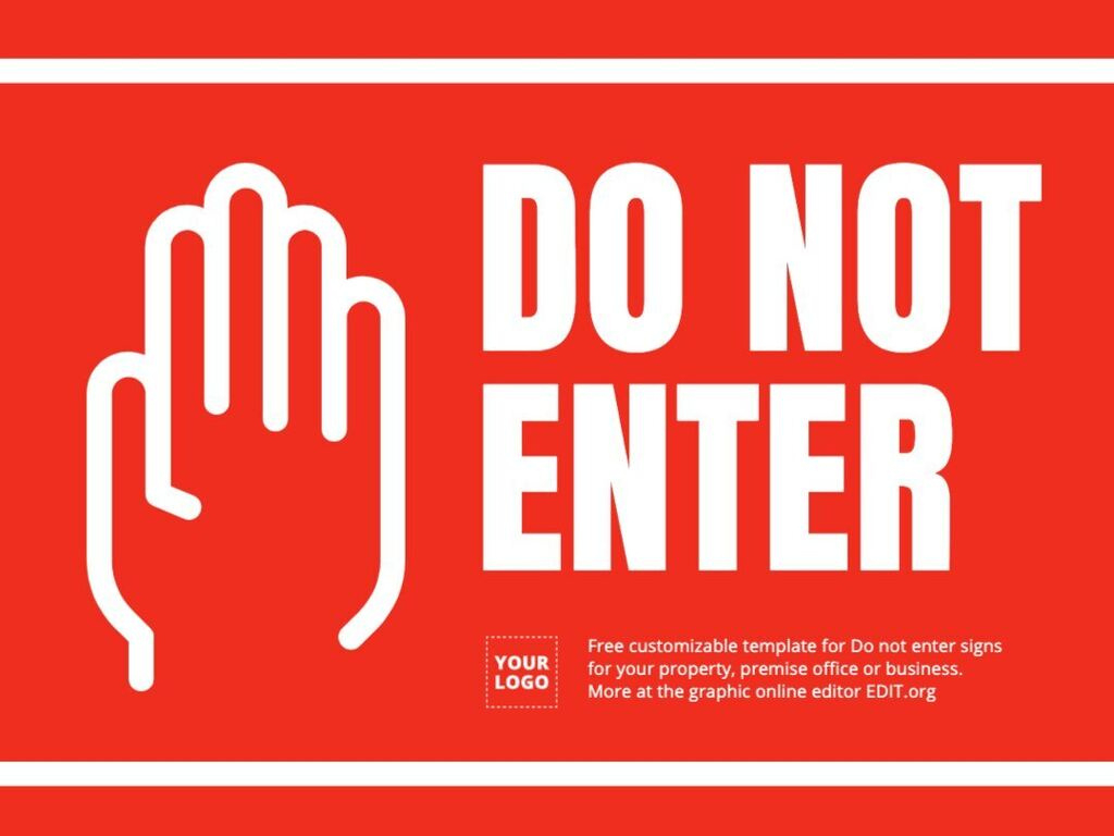 Printable Do Not Enter Sign Templates for Free Online Printable Signs