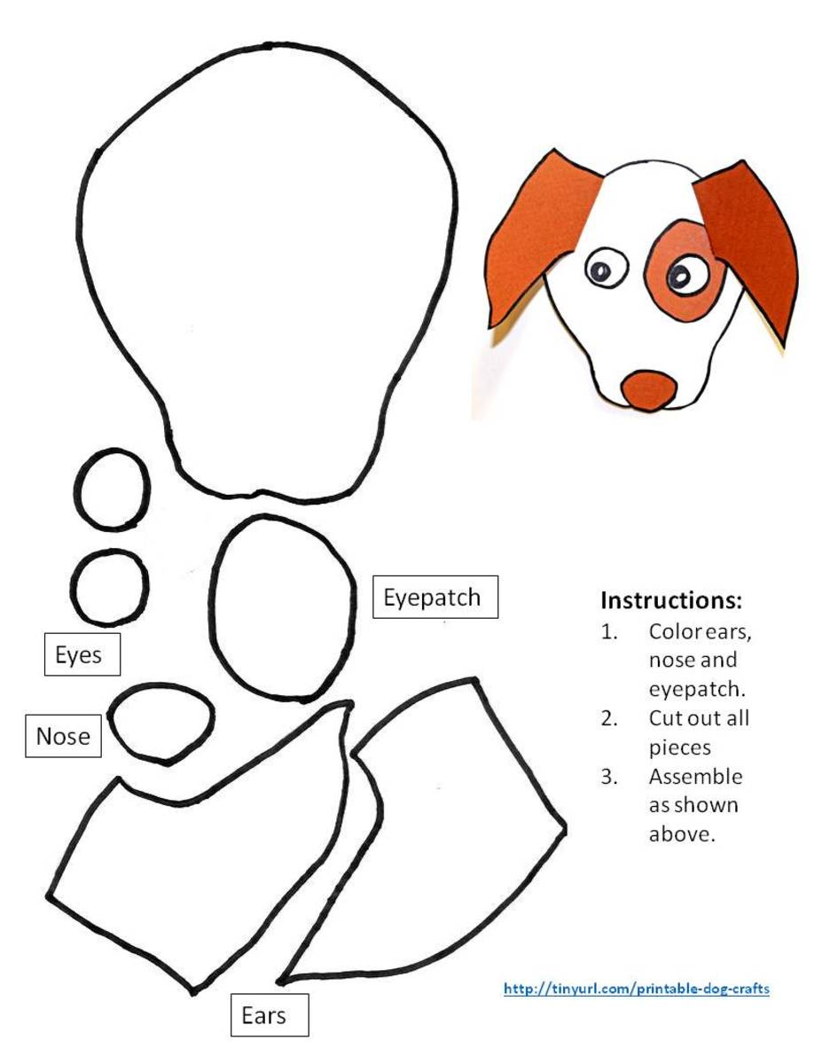 Printable Dog Patterns With Simple Shapes For Kids&amp;#039; Crafts - Hubpages within Printable Dog Ear Patterns