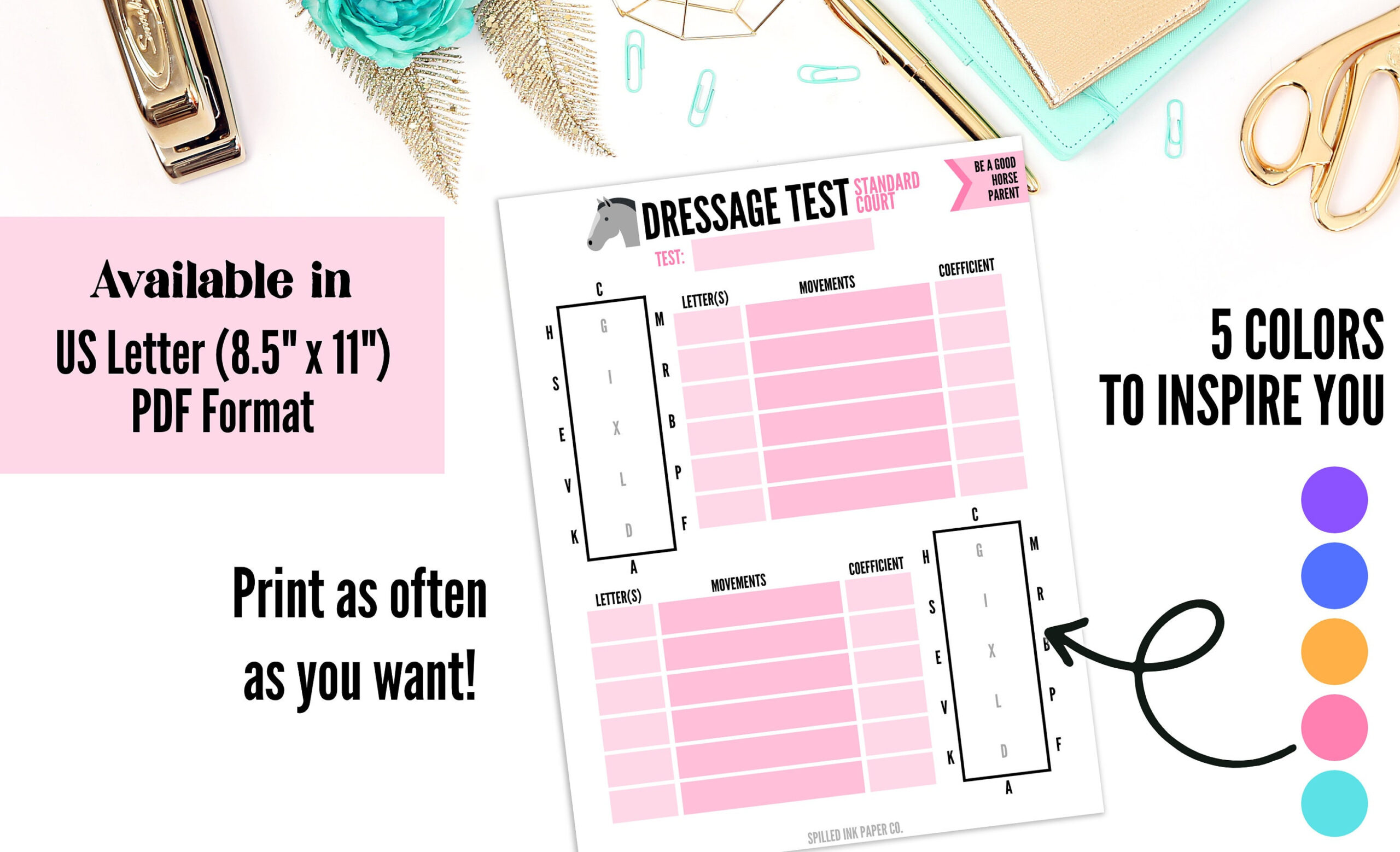 Printable Dressage Tests Template | Printable Dressage Arena for Free Printable Dressage Tests
