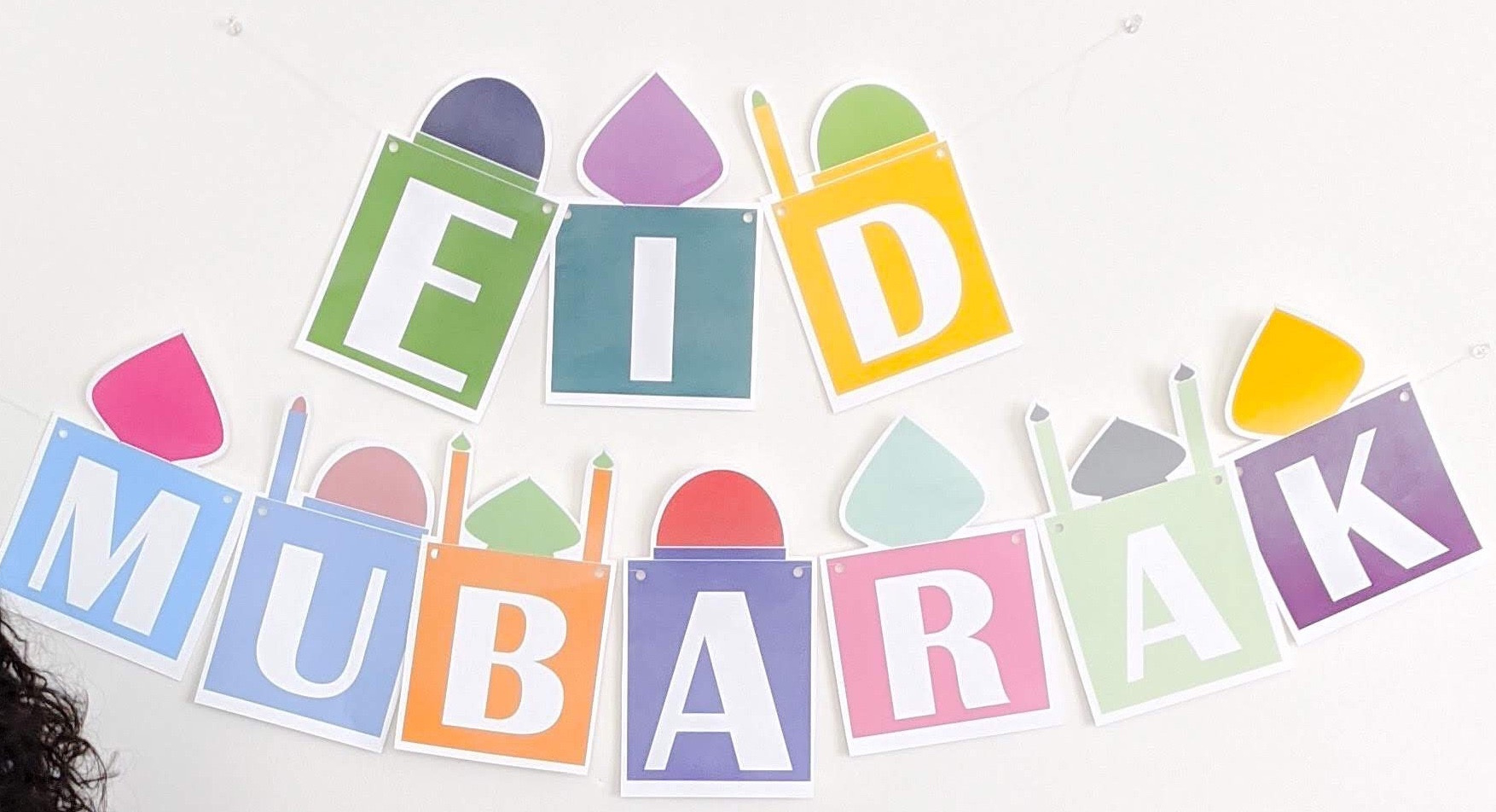Printable Eid Mubarak Banner - Hana'S Happy Home regarding Eid Decorations Free Printables