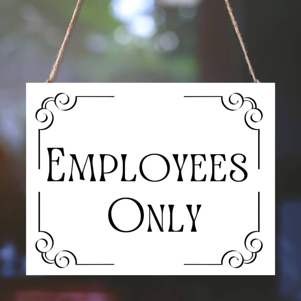 Printable Employees Only Sign - Printable Party Favors with regard to Employees Only Sign Printable Free